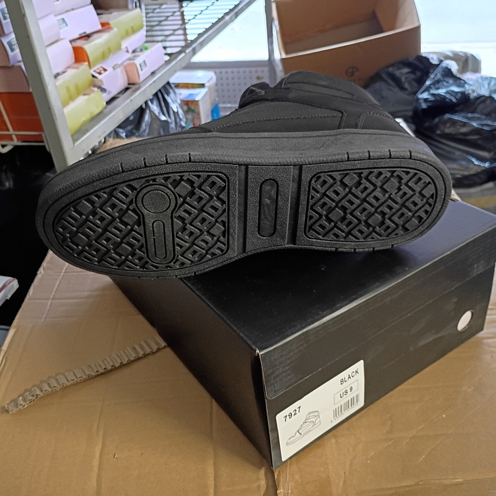 Men's Black Casual High-Top Sneakers